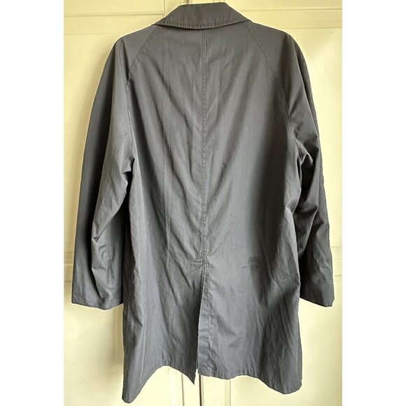 Vintage London Fog Mens Blue Overcoat Maincoat Trenchcoat Size 42 Regular - Picture 7 of 8